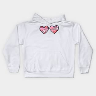 Heart Shaped Sunglasses Kids Hoodie